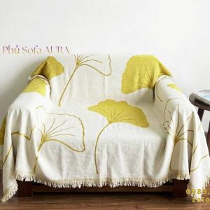 Khăn Sofa Đơn Mẫu Lá Vàng Size 1.3x1.8m Khăn Sofa Đơn Mẫu Lá Vàng Size 1.3x1.8m