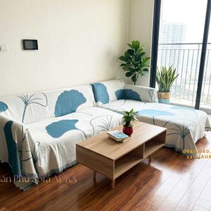 Khăn Sofa Lá Xanh Dương size 1.8x2.6m Khăn Sofa Lá Xanh Dương size 1.8x2.6m