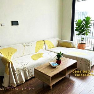 Khăn Sofa Mẫu Lá Vàng Size 1.8x2.6m Khăn Sofa Mẫu Lá Vàng Size 1.8x2.6m