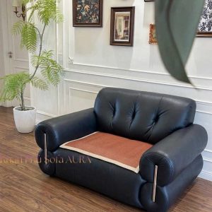 thảm mây lót ghế đơn màu xám