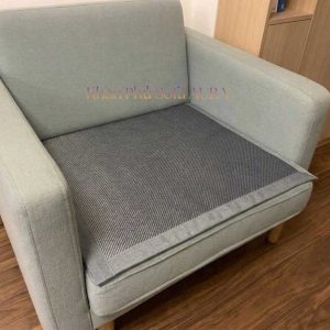 thảm mây lót ghế đơn màu xám