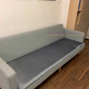 thảm mây lót ghế màu xám