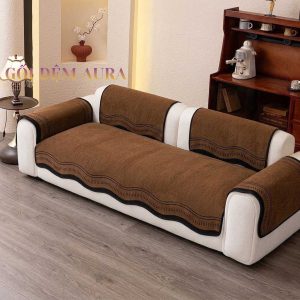 thảm lót ghế sofa màu nâu