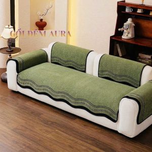 thảm lót ghế sofa màu xanh