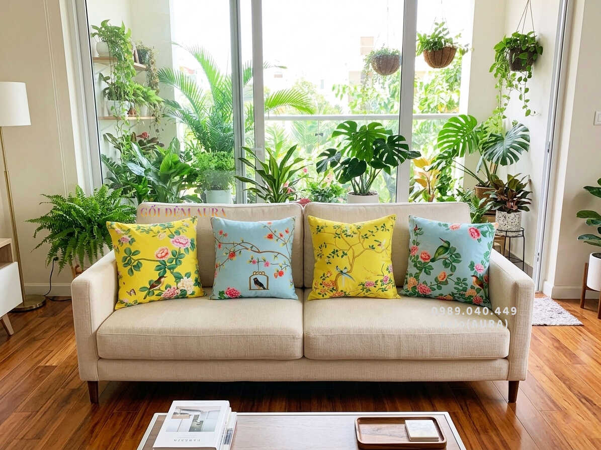 vỏ gối sofa spring floral vỏ gối sofa spring floral