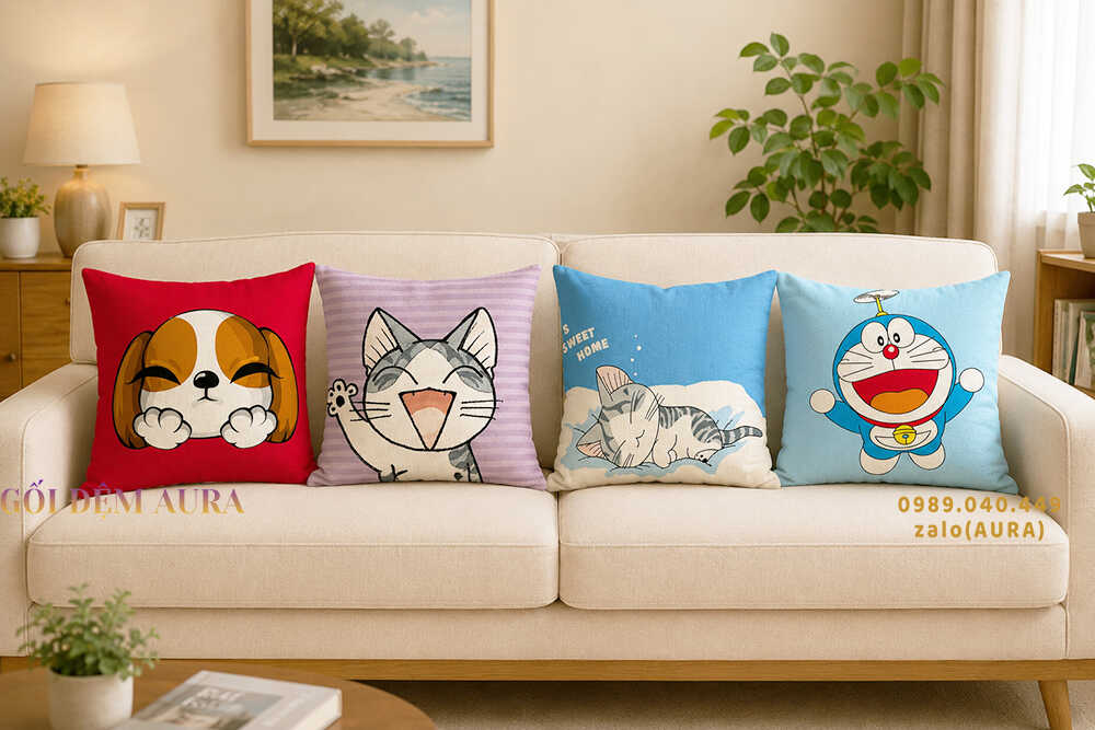 gối tựa lưng sofa dễ thương