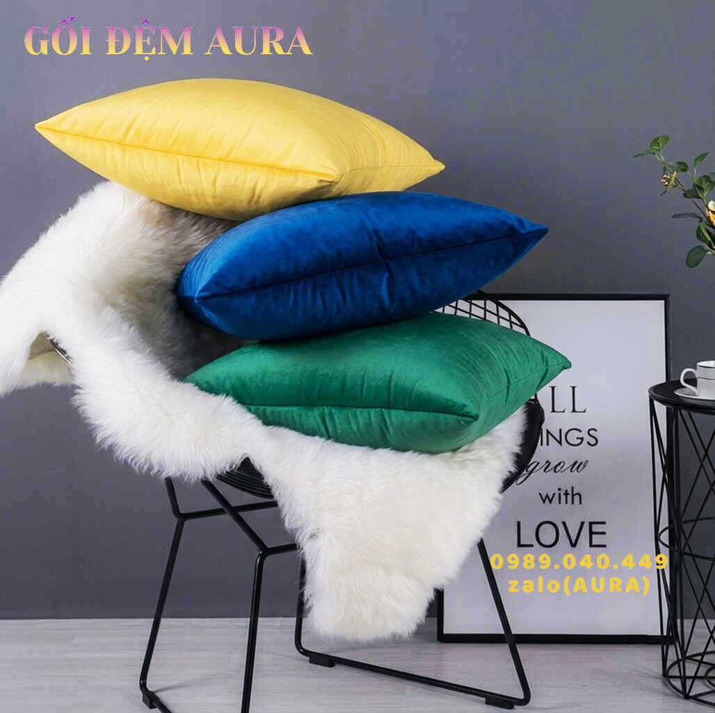 gối tựa sofa nhung cao cấp đẹp hcm