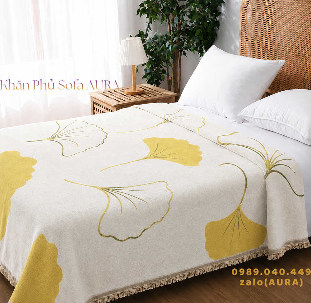 khăn trải giường lá vàng khăn trải giường lá vàng