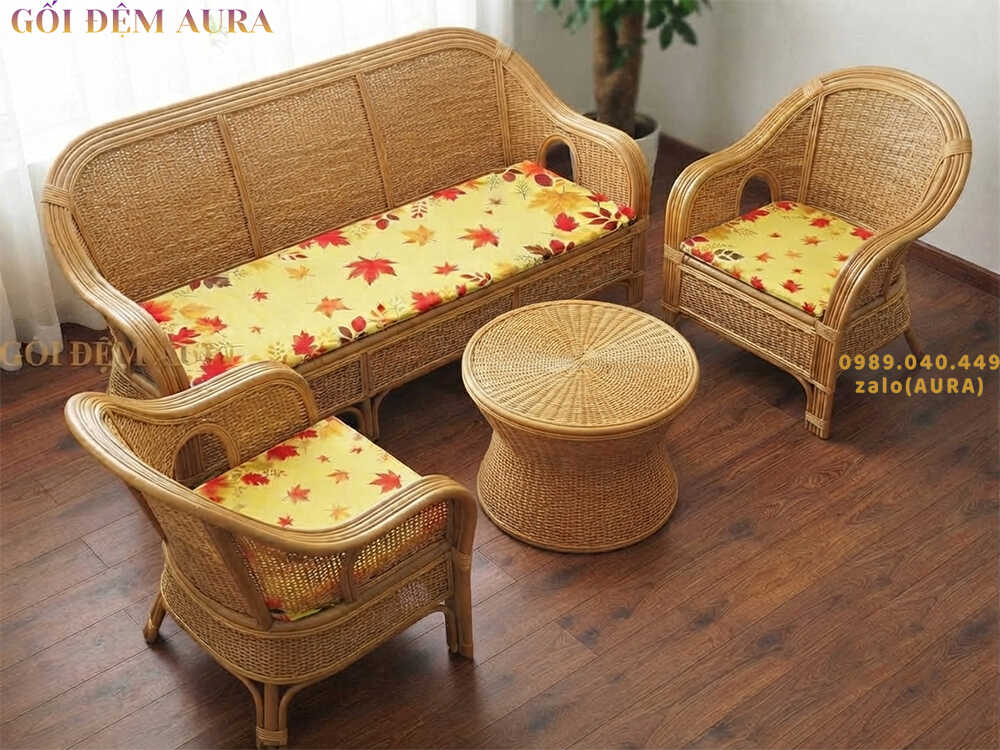 đệm lót ghế mẫu lá phong đệm lót ghế mẫu lá phong