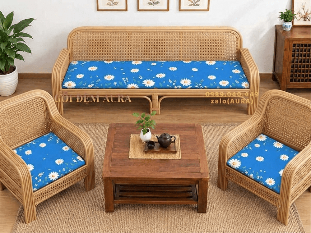 đệm lót ghế sofa hoa cúc đệm lót ghế sofa hoa cúc