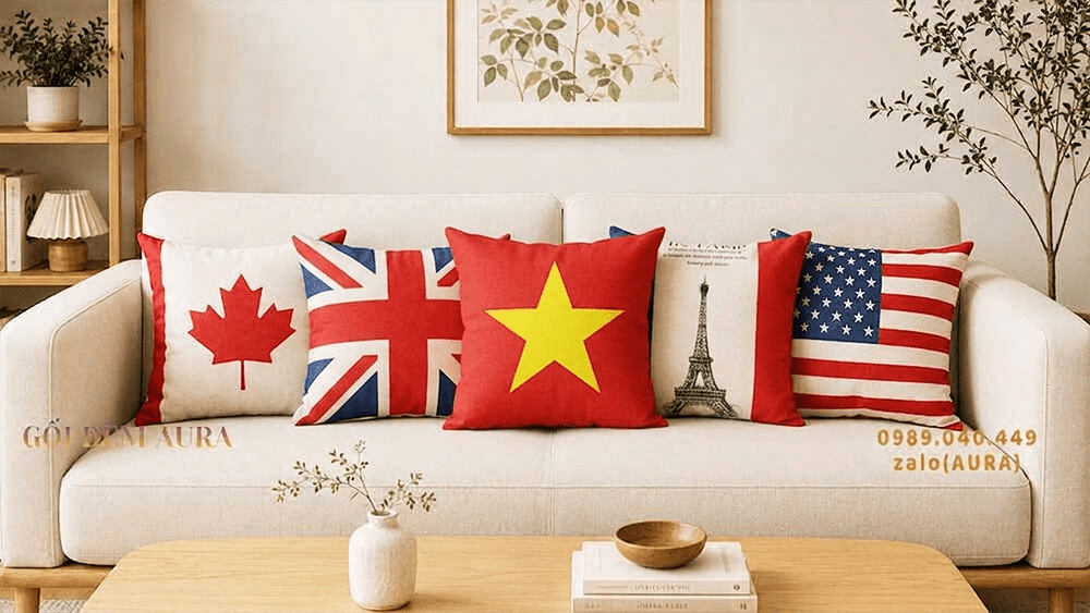 gối tựa lưng sofa bộ cờ Việt Nam gối tựa lưng sofa bộ cờ Việt Nam