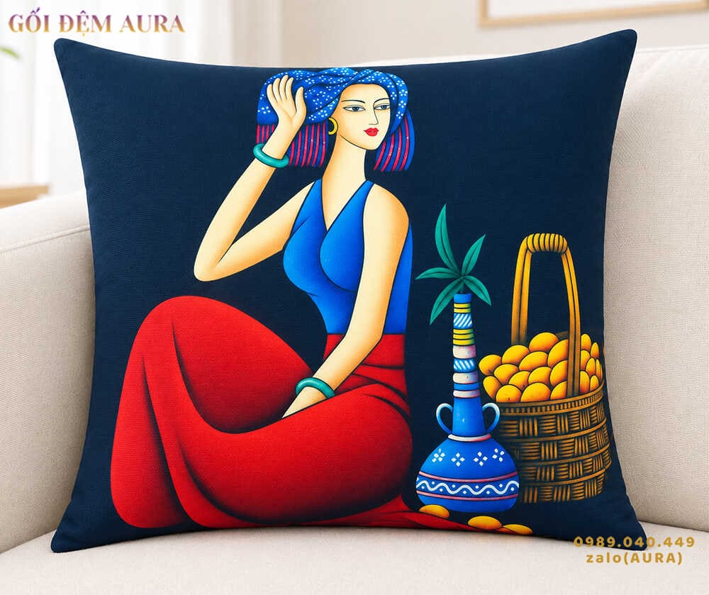 gối tựa lưng sofa cô gái đẹp vin004 gối tựa lưng sofa cô gái đẹp vin004