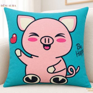 Gối Tựa Sofa Heo Xanh