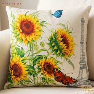 Gối Tựa Sofa Hoa Hướng Dương SUN004