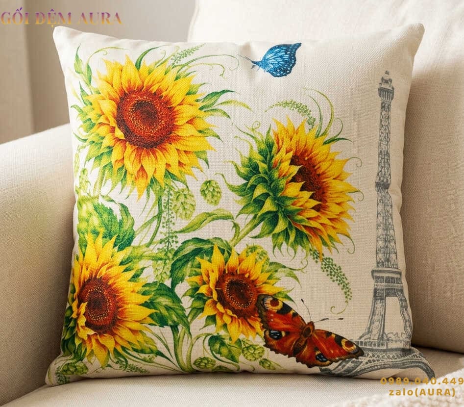 gối tựa lưng sofa hướng dương vin002 gối tựa lưng sofa hướng dương vin002