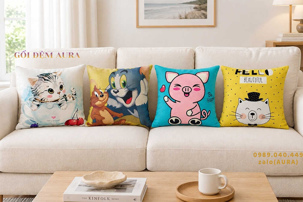 gối tựa lưng sofa hình thú dễ thương gối tựa lưng sofa hình thú dễ thương