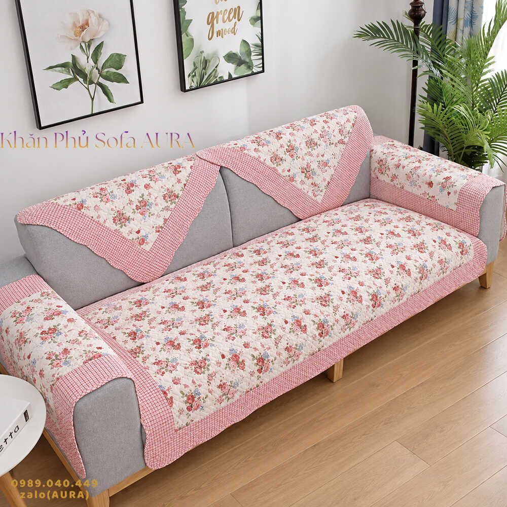 thảm lót sofa mẫu hoa hồng