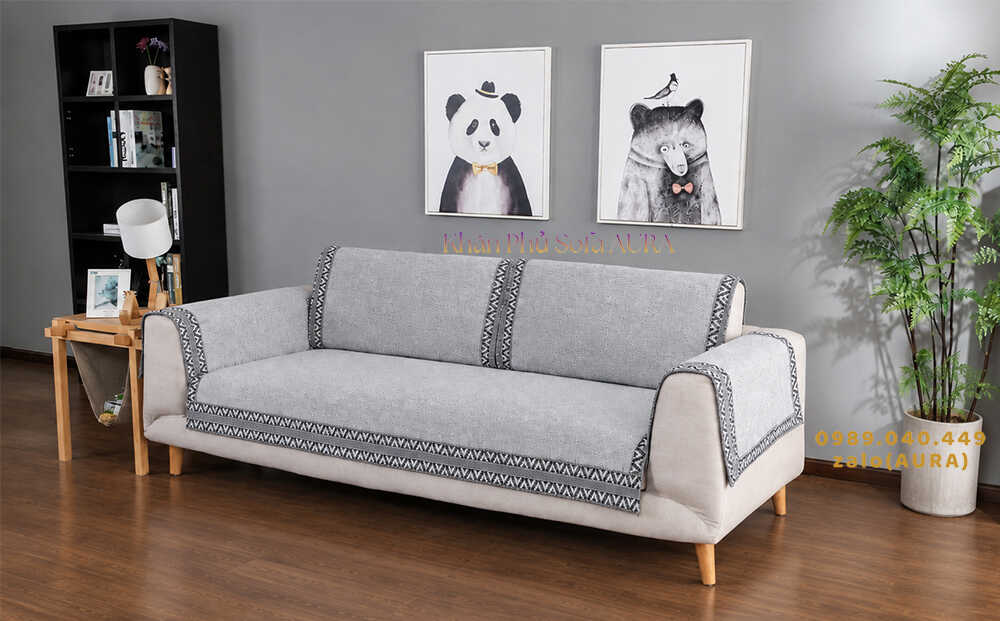 thảm sofa màu xám