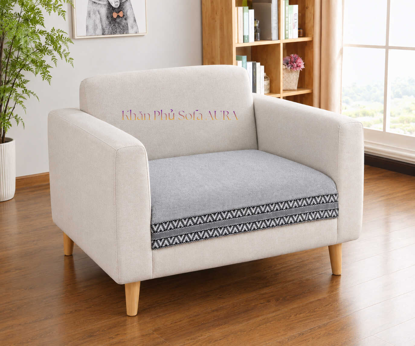thảm sofa đơn xám sọc thảm sofa đơn xám sọc